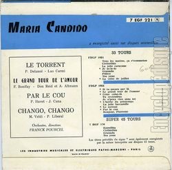 [Pochette de Le torrent (Maria CANDIDO) - verso]