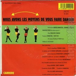 [Pochette de Mirza, ho h hein bon, gaston y’a l’tlphon (CHRISTIE) - verso]