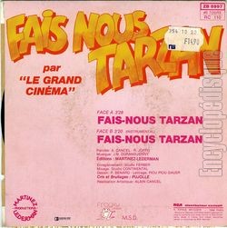 [Pochette de Fais-nous Tarzan (Le GRAND CINMA & PUJOLLE) - verso]