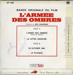 [Pochette de L’Arme des ombres (B.O.F.  Films ) - verso]