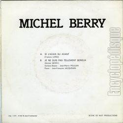 [Pochette de Si j’avais su avant (Michel BERRY) - verso]