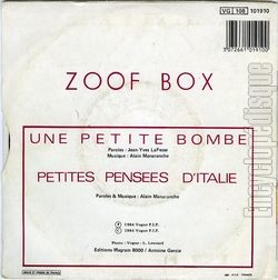 [Pochette de Une petite bombe (ZOOF BOX) - verso]