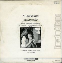 [Pochette de Le bcheron (Yves DUTEIL) - verso]