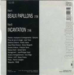 [Pochette de Beaux papillons (GARONS (2)) - verso]