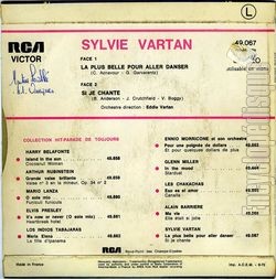 [Pochette de La plus belle pour aller danser (Sylvie VARTAN) - verso]