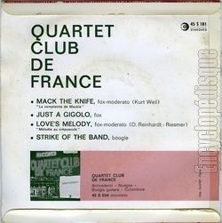 [Pochette de Mack the knife (QUARTET CLUB DE FRANCE) - verso]