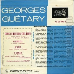 [Pochette de Dans le bleu du ciel bleu - N18 (Georges GUTARY) - verso]