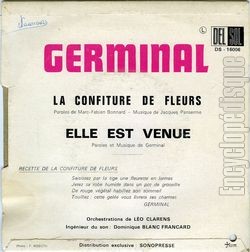 [Pochette de La confiture de fleurs (GERMINAL) - verso]