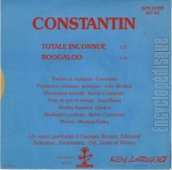 [Pochette de Totale inconnue (CONSTANTIN) - verso]