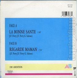 [Pochette de La bonne sant (Rika ZARA) - verso]