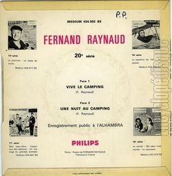 [Pochette de Vive le camping (Fernand RAYNAUD) - verso]