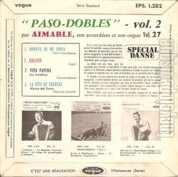 [Pochette de Paso-dobles volume 2 - vol. 27 (AIMABLE) - verso]