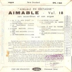 [Pochette de Aimable en Bretagne - vol. 18 (AIMABLE) - verso]