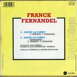 [Pochette de Sauve la fort (Franck FERNANDEL) - verso]