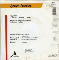 [Pochette de Regarde (Sylvain FONTAINE) - verso]