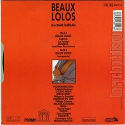 [Pochette de Beaux lolos (M et Mme FAIRDAN) - verso]