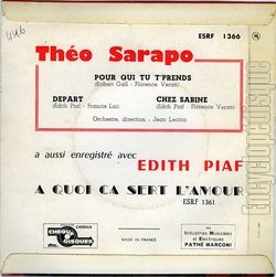 [Pochette de Chez Sabine (Tho SARAPO) - verso]