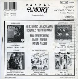 [Pochette de Un certain moment d’amour (Pascal AMORY) - verso]