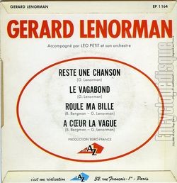 [Pochette de Reste une chanson (Grard LENORMAN) - verso]