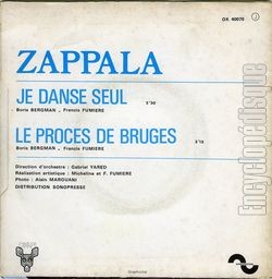 [Pochette de Je danse seul (ZAPPALA) - verso]