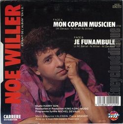 [Pochette de Mon copain musicien (No WILLER) - verso]