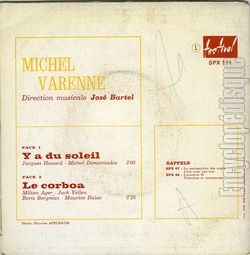 [Pochette de Y’a du soleil (Michel VARENNE) - verso]