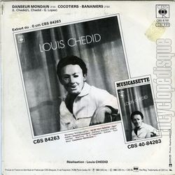 [Pochette de Danseur mondain (Louis CHEDID) - verso]