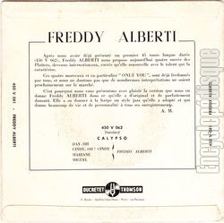 [Pochette de Only you (Freddy ALBERTI) - verso]