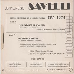 [Pochette de Les enfants de l’an 2000 (Jean-Pierre SAVELLI) - verso]