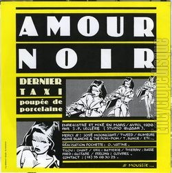 [Pochette de Dernier taxi (AMOUR NOIR) - verso]