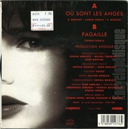 [Pochette de O sont les anges (Karen CHERYL) - verso]