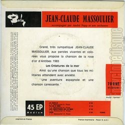 [Pochette de Les cratures de la mer (Jean-Claude MASSOULIER) - verso]