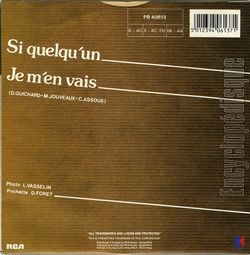 [Pochette de Si quelqu’un (Daniel GUICHARD) - verso]