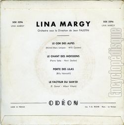 [Pochette de Le cor des Alpes (Lina MARGY) - verso]