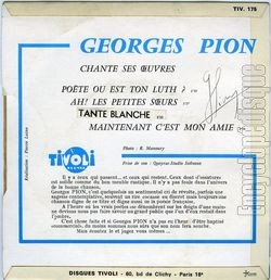 [Pochette de Pote, o est ton luth ? (Roger PION) - verso]