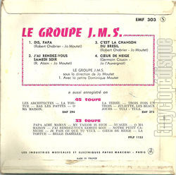 [Pochette de Dis, papa (GROUPE J.M.S. (JMS)) - verso]