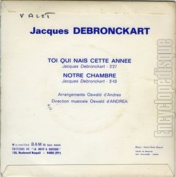 [Pochette de Toi qui nais cette anne / Notre chambre (Jacques DEBRONCKART) - verso]