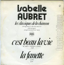 [Pochette de C’est beau la vie (Isabelle AUBRET) - verso]