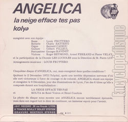 [Pochette de La neige efface tes pas (ANGELICA) - verso]