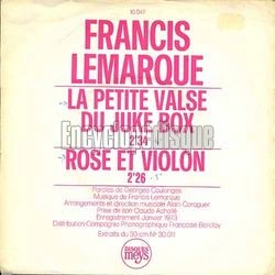 [Pochette de La petite valse du juke box (Francis LEMARQUE)]