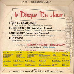 [Pochette de Fich’ le camp Jack (Nancy HOLLOWAY) - verso]