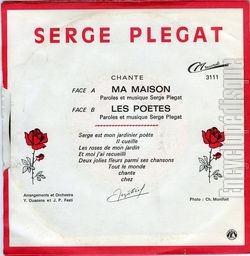 [Pochette de Ma maison (Serge PLEGAT) - verso]