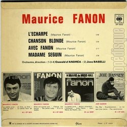 [Pochette de L’charpe (Maurice FANON) - verso]