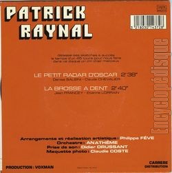 [Pochette de Le petit radar d’Oscar (Patrick RAYNAL) - verso]