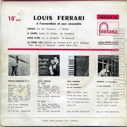 [Pochette de Sarah (Louis FERRARI) - verso]