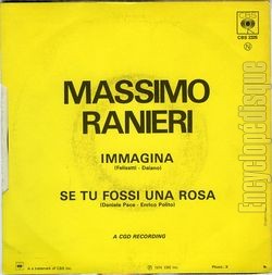 [Pochette de Immagina (Massimo RANIERI) - verso]