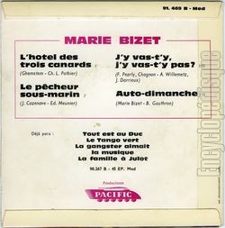 [Pochette de J’y vas-t’y, j’y vas-t’y pas ? (Marie BIZET) - verso]