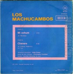 [Pochette de Mi ochun / Chevere (Los MACHUCAMBOS) - verso]