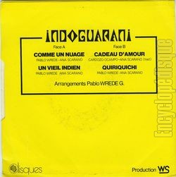 [Pochette de Comme un nuage (INDOGUARANI (Ana et Pablo)) - verso]