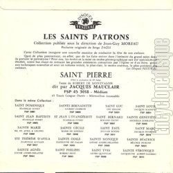 [Pochette de Les saints patrons : Saint Pierre (Les SAINTS PATRONS) - verso]